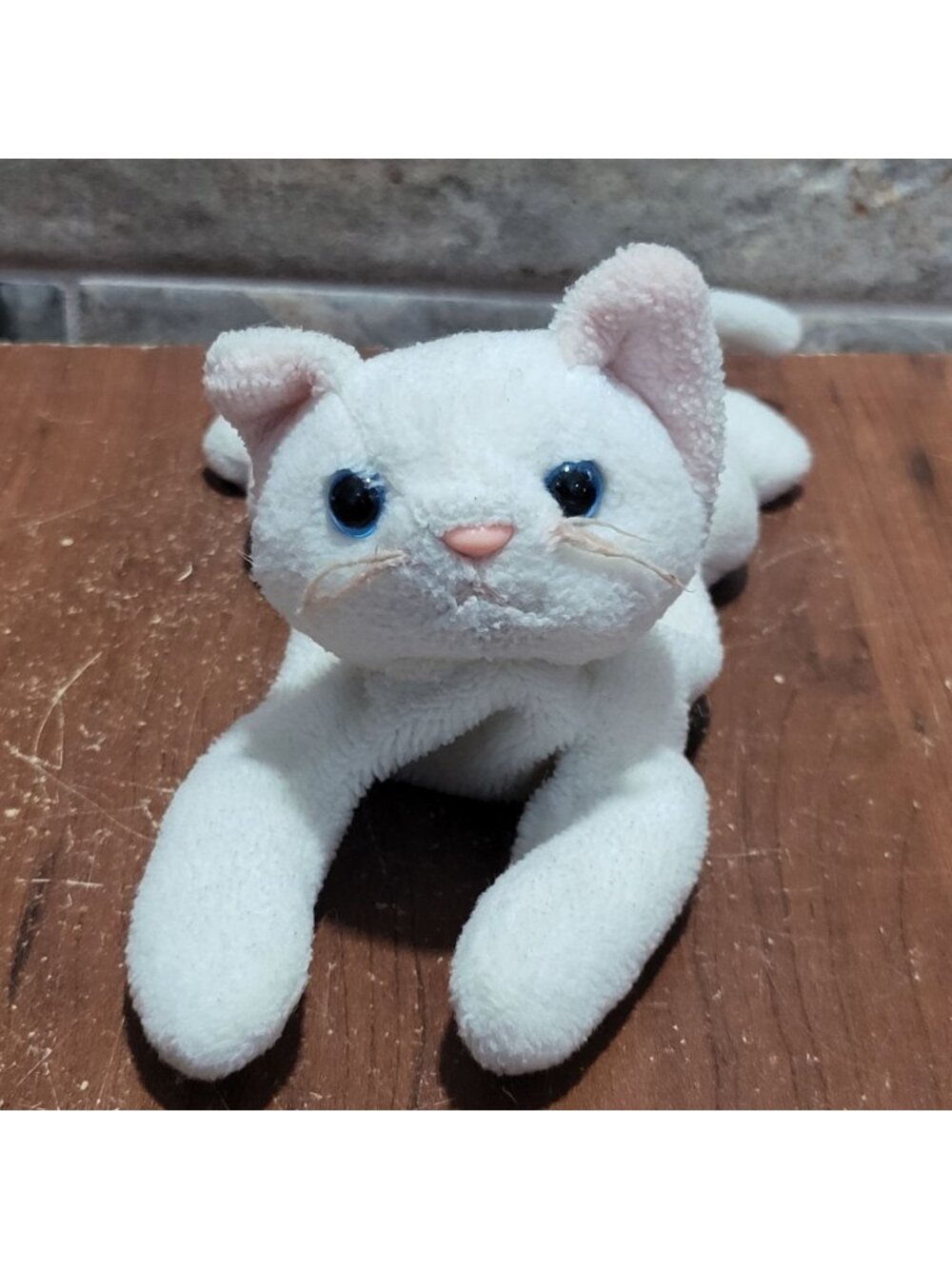 Ty Beanie Baby Flip White Cat 1993 Retired Original Plush Stuffed Animal Toy